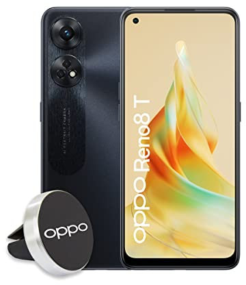 OPPO Reno 8T Smartphone AI Tripla fotocamera 100+2MP, Fotocamera Microscopio, Display 6.43” Amoled FHD+ 90Hz batteria 5000mAh RAM 8GB ROM 128GB + supporto auto, [Versione Italiana], Midnight Black
