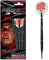 Bull's Unisex – Erwachsene Mensur Suljovic Soft Dart, Black Edition, Tungsten 18g, Silber