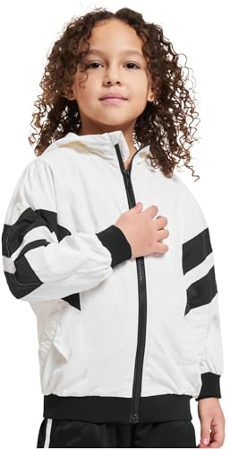 Urban Classics Damen Girls Crinkle Batwing Jacket White/Black, 134/140