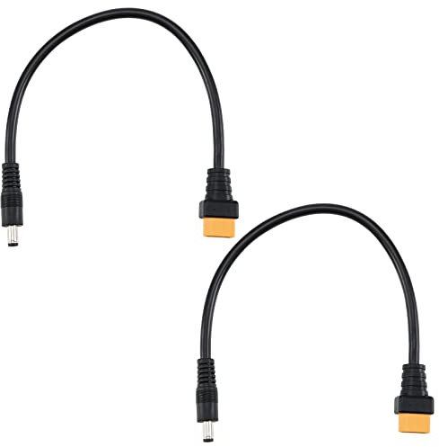 The Lord of the Tools 2PCS XT60 to DC Adapter Cable XT60 Connector Male to DC 5.5mmx2.5mm Male Power Jack Adapter Cable for TS100 Soldering Iron FPV Monitor Power Drone Power Cord