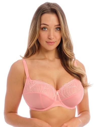 Fantasie Women's Adelle Underwire Side Support Bra Full Coverage, Sheer, Coral, 32DD