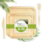 TRULY ECO Palm Leaf Plates - Like Bamboo Plates Disposable - Compostable, Biodegradable & Eco Friendly - Appetizer & Dessert Plates for Party - Better Than Paper Plates (10” & 6” Combo pack(100pcs))