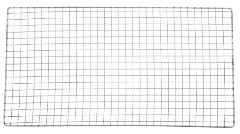 sourcing map 2pcs Square BBQ Grill Net 29.5x44cm Electroplated Stainless Steel Barbecue Mesh Mat for Baking Smoking Charcoal Grilling Roasting