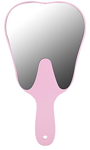 Tomotato Zahnspiegel Handspiegel, Niedlicher Zahnförmiger Spiegel mit Griff, Klarer Spiegel für Zahnpflege, PC und Glas, für Zahnarztpraxis und Zuhause