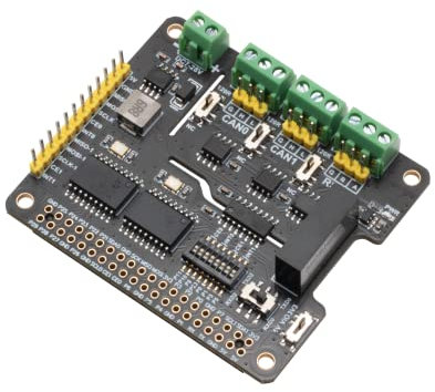 XICOOLEE Isolated RS485 CAN HAT for Raspberry Pi Ardui STM32 2-Ch CAN Bus+1-Ch RS485 Adopts MCP2515 + SN65HVD230 Dual Chips Slide Switch 3.3V 5V Level Multiple Protection Circuits