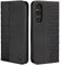 CXTcase Schutzhülle für Sony Xperia 1 V, PU-Leder, Magnetverschluss, Flip Case für Sony Xperia 1 V, Schwarz
