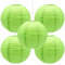 Hocansen 5 Stück Papierlaterne 12in Rund Papier Laterne Dekoration Ballform Papier Lampions für Party Hochzeit Garten Deko (DL/Grass Green)