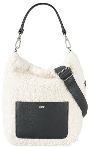 ABRO Unisex Raquel Small Tasche, Elfenbein/Schwarz