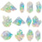 GORGECRAFT 12Stk PVC-Diamant-Fensteraufkleber Diamant-wasserdichte Laser-Fensteraufkleber Statische Anti-Kollisions-Fensteraufkleber Statische Klare ab-Transparente Glasaufkleber Regenbogen-Aufkleber