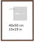 Pix FRAMES Bilderrahmen 40x50 cm - Holzrahmen für Foto - Rahmen mit Scheiben aus acrylglas - Rahmen zum Aufhängen - Modern Photo Frame - Braun