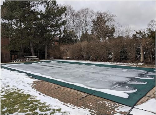 SAFWEL Staubdichter Poolschutz Poolabdeckung für rechteckige Einbaubecken, 2m/3m/4m/5m/6m/7m/8m/9m/10m Pool-Sicherheitsabdeckungen, grünes Netz für Sicherheit von Kindern und Haustieren (Color : Gree