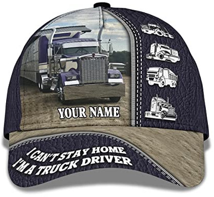 351 Baseball Kappe Ich Kann Nicht Zu Hause Bleiben, Ich Bin LKW-Fahrer Baseball Cap Vintage Baseball Mütze Outdoor Baseballkappe Für Herren, Reisen, Teenager
