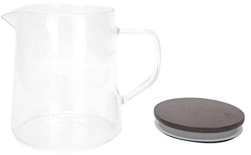 Caffettiera, caffè in Vetro, Bollitore per caffè Caffettiera Caraffa Caffettiera con Coperchio in Vetro Resistente Al Calore Manico per Isolamento Termico Bollitore per tè e
