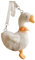Frauen Gans Umhängetasche, Gans Crossbody Tasche Beutel Gans Plüsch Tasche für Urlaub Party, weiß