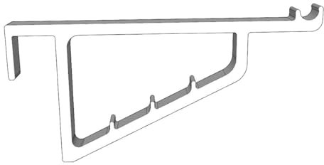 kj-vertrieb Design Stabiler Fensterhaken für Deko - für Fensterdicke 17-20mm - Dekohaken mit Distanzhalter, Farbe:Weiß, Anzahl:2 Stück
