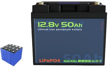WILLQ Lithium Battery 12V 300Ah 200Ah 150Ah 100Ah 50Ah LiFePO4 Batteries with BMS 12.8V Rechargeable Lithium Iron Phosphate Battery for Solar Marine Trolling Motor,12V50Ah