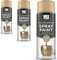 SAVING HUB - Champagne Gold Metallic Spray Paint 400ml - Multipurpose Paint for Wood Metal Brick - Metallic Gloss Paint Non-Cracking Perfect Finish 400ml Paint (3)