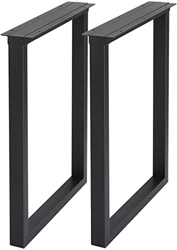 KOHARA Tischbeine aus Vierkantrohren aus Metall, Schwarze Tischbeine aus Stahl für Esszimmer, 40 x 70 cm, robuste Stuhl- und Bankbeine aus Eisen, Möbelbeine im Industriestil, Couchtisch