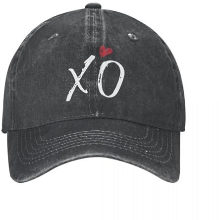 WVVCXCC Unisex und modisch XO Männer Frauen Baseballmütze Distressed Denim Gewaschene Hüte Mütze Casual Outdoor Aktivitäten Kopfbedeckung Sport Outdoor-Geschenke