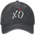 WVVCXCC Unisex und modisch XO Männer Frauen Baseballmütze Distressed Denim Gewaschene Hüte Mütze Casual Outdoor Aktivitäten Kopfbedeckung Sport Outdoor-Geschenke