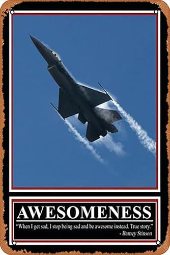 MPLDTMXCE Metall-Blechschild 20,3 x 30,5 cm – Awesomeness Barney Stinson Zitat – Poster, Metallschild, Café, Bar, Heimdekoration, lirushou01360