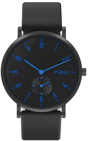 Dayllon Herrenuhren Minimalistisch Ultra Dünn Wasserdicht Mode Dressy Armbanduhr für Männer Business Casual Luxus Quarz Analog Uhr(Schwarz Blau)