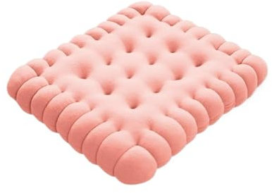 HUIJIQX Kissen in Keksform, dekorativ, bequem, Sitzkissen, für Sitz, Geschenk, Balkon (rosa quadratisch)