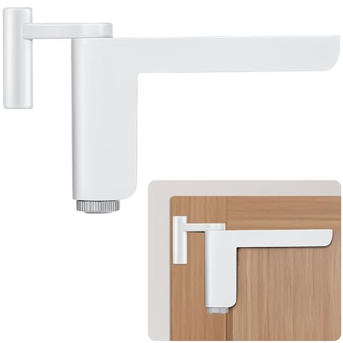 Dreyoo Cierrapuertas para puerta interior, apto para puerta universal, mini cerradura de puerta, fácil de instalar sin taladrar, no necesita tornillos, instalación sencilla