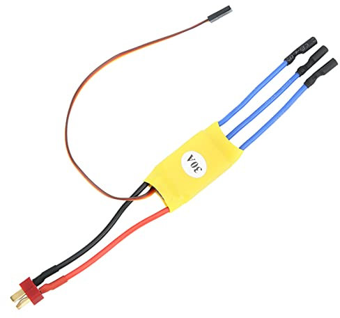 Topyond 30A ESC T-Stecker, bürstenloser Regler für Quadrocopter-Drohnen, bürstenloser Motor mit hoher Kapazität und Anti-Interferenz-Design, sichere Einschaltfunktion für