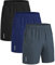 kuzwufs Sporthosen Kurze Herren Atmungsaktive Sport Shorts Mit Zip Kurz Trainingshose Jogginghose Strandhosen Laufhose Schwarz Running Hose Herren Kurz Fitness Shorts mann-Schwarz/Grau/Navy-3XL