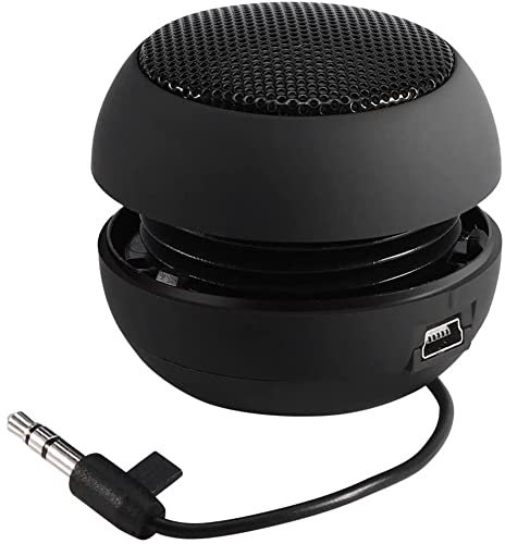 Huudngeje Mini Altavoz PortáTil de Viaje con Cable de Audio de 3,5 Mm, BateríA Incorporada de Bajo Voltaje, Altavoz RetráCtil para