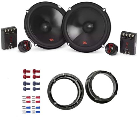 JBL Stage3 607C Lautsprecher mit Einbauset passend für VW Volkswagen Golf IV 1997-2003 Türen vorne/hinten 500 Watt 165mm 2 Wege Kompo