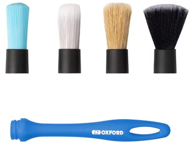 Oxford Detail 4 in 1 Detailing Pinsel Set | Austauschbare Bürstenköpfe für die Reinigung von Auto, Motorrad, Fahrrad
