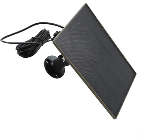 Feeshoppher Caméra de chasse avec panneau solaire et chargeur avec batterie intégrée de 6000 mAh en silicone monocristallin et support de montage inclus