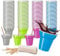 COFFISANO Lot de 200 verres à café + 200 palettes, verres 70 ml en pla-stica et palettes en bois bouleau pour expresso, réutilisable, boissons, orge, bureau, à emporter, réutilisable