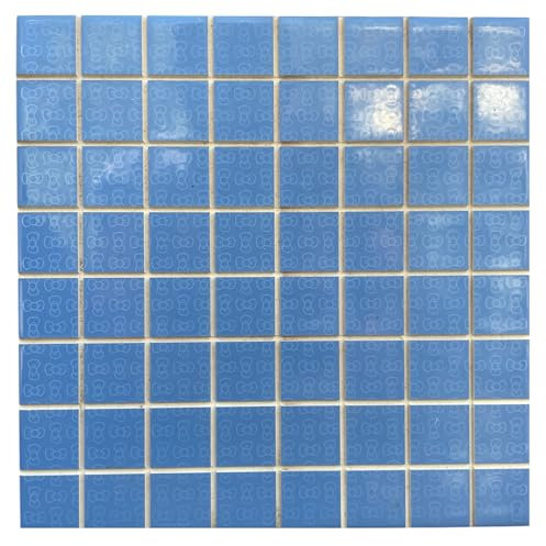 piastrella mattonella decoro mosaico blu 20 x 20 cm da rivestimento bagno, cucina, doccia, e molto altro, PREZZO RIFERITO A 1 SCATOLA 1 MQ! (25 pz) spedizione Gratis!
