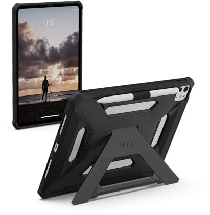 URBAN ARMOR GEAR Scout Plus Hülle für iPad Pro 11 | Passgenau | Stylus Halterung | Standfunktion | Lüftungsschlitze | Federleicht | Alle Ports erreichbar | Verstärkte Ecken