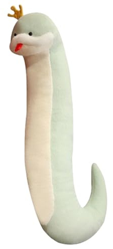 Xiyocadt Seitenschläferkissen -Langes Kissen-Blaue Weiße Schlange Plüschtiere - Body Pillow (70CM,Blaugrün)
