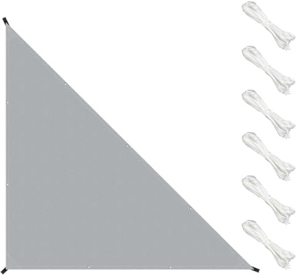 HENG FENG Voile d'ombrage Triangulaire2,5x2,5x3,5m, Gris