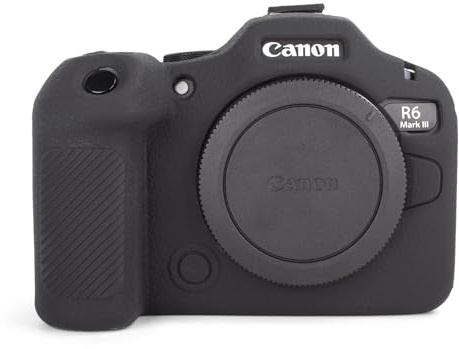 kinokoo Tasche für Canon EOS R6 Mark III, weiche Silikonhülle für die spiegellose Kamera EOS R6 III/R6III, Ganzkörperschutzhülle mit Matter Oberfläche und griffigem Design – Schwarz