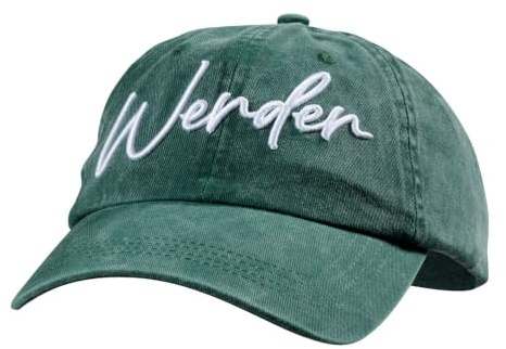 Werder Bremen SV Cap Werder Used-Optik – Offizielle Werder Baseball Cap – Verstellbare Fan-Kappe für Damen & Herren – Fußball Fanartikel