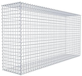 GABIONA - Gabione 200 x 100 x 40 cm - Verzinkter Gabionenkorb für Steine ab 32 mm Körnung - Maschenweite 5x5 cm - Wetterfest