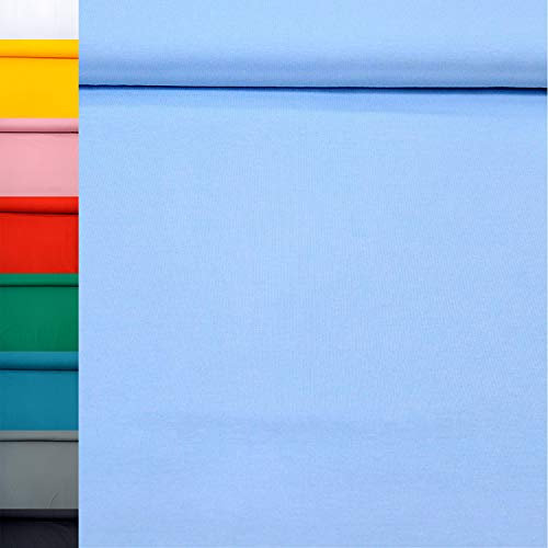 MAGAM-Stoffe Marie Jersey Stoff Uni Oeko-Tex Meterware 50cm (24. Hellblau)