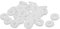 sourcing map 30St PTFE Flache Unterlegscheiben Dichtung 8,5mm AD 3mm ID 2mm Dicke Weiß