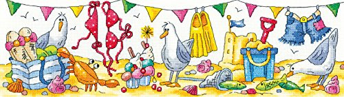 Heritage Crafts Karen Carter Collection Cross Stitch Kit - On The Beach (Evenweave)