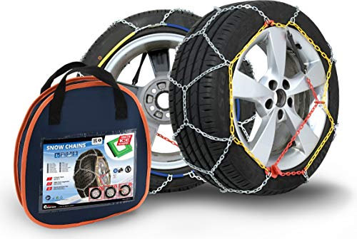 COMPASS Schneeketten für Reifen 185/65 R15 TÜV geprüft (x70) 1 Paar