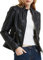 BELLIVERA Giacca PU da donna Primavera Autunno Cappotto Zip corta alla moda Cappotto SS811 Nero L