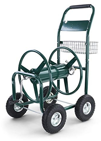 RAMROXX Schlauchwagen Schlauch Handwagen mit Handkurbel Grün bis 106m Gartenschlauch
