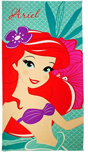 alles-meine.de GmbH Badetuch/Strandtuch - Princess - Prinzessin Arielle - 70 cm * 140 cm - Frottee/Velours - Mikrofaser - Handtuch - Mädchen - 70x140 für Kinder - Badehandtuc..