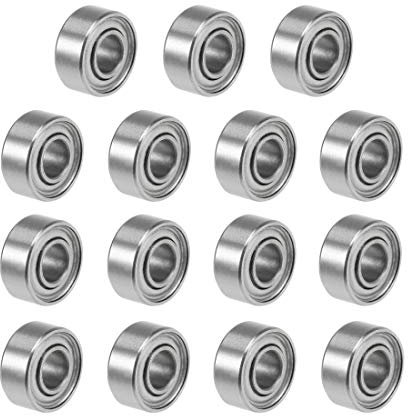 sourcing map 15 Stück 683ZZ Rillenkugellager Z2 3X7X3mm doppelt geschirmter Kohlenstoffstahl
